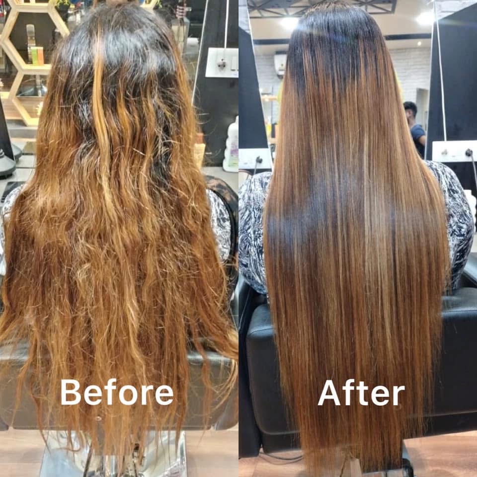 Frizz Control Hair Treatment Before and After