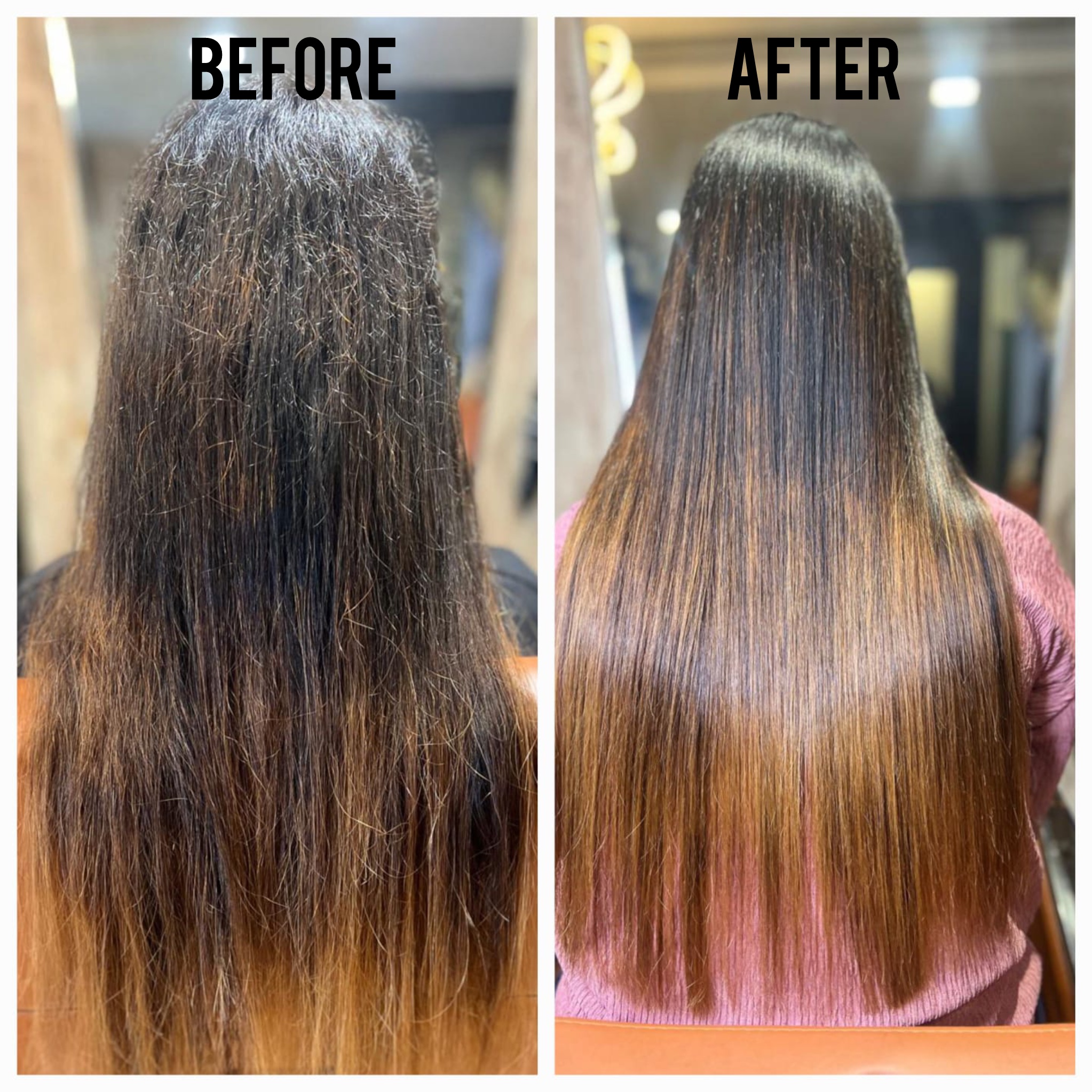 Hair Repair Treatment Before & After
